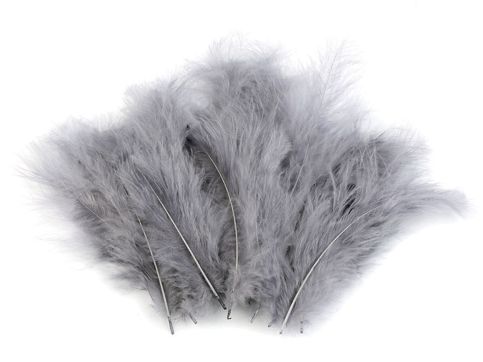 Pštrosí peří délka 9-16 cm, barva 27 šedá