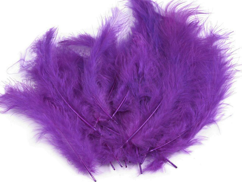 Pštrosí peří délka 9-16 cm, barva 4 fialová purpura