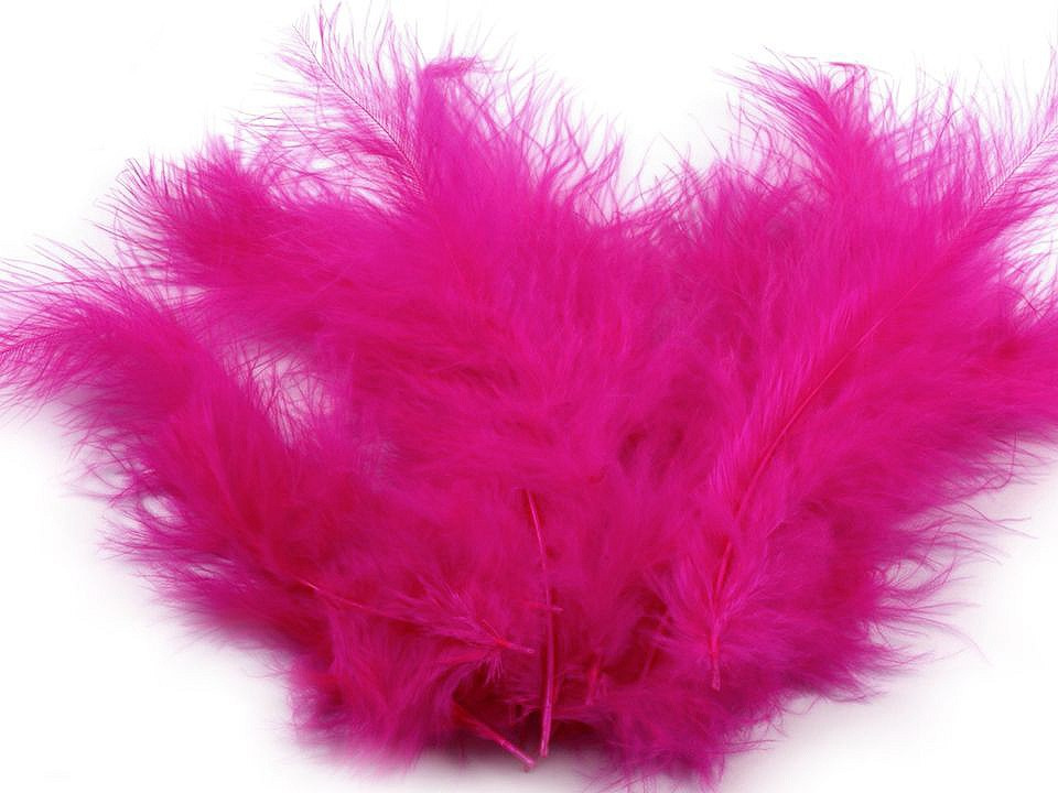Pštrosí peří délka 9-16 cm, barva 21 růžová pink