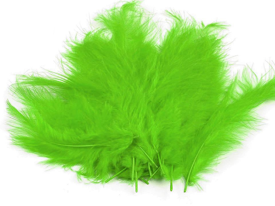 Pštrosí peří délka 9-16 cm, barva 20 zelená sv.