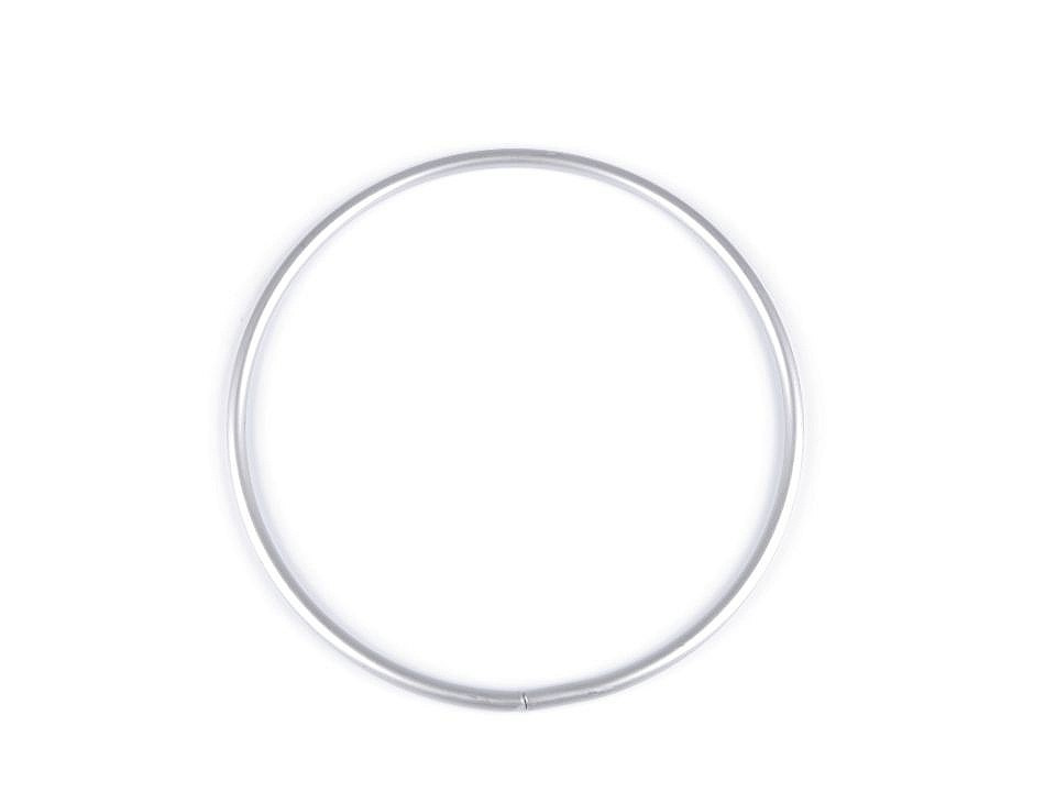 Kovový kruh na lapač snů / k dekorování Ø15 cm, barva stříbrná