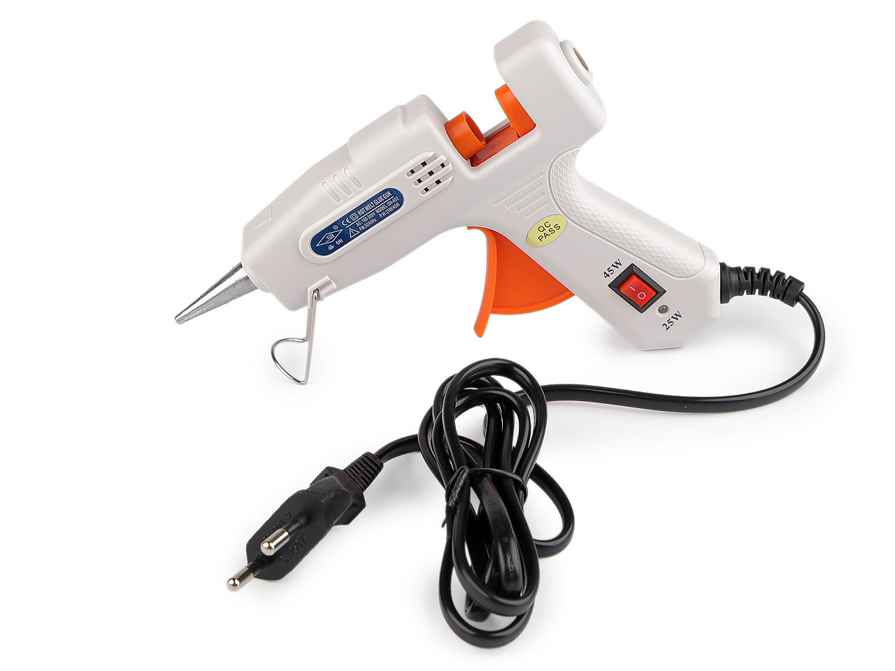 Prima-obchod 108341 tavná pistole Ø7 mm s regulací teploty 30W / 60W bílá