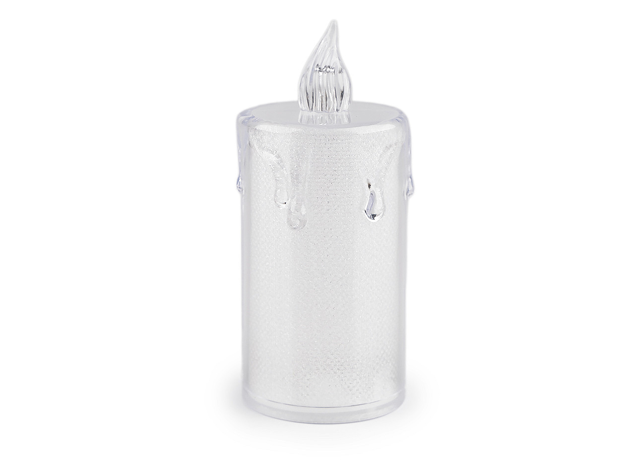 Prima-obchod LED svíčka na baterky Ø3,6 cm, barva 3 (9 cm) transparent teplá