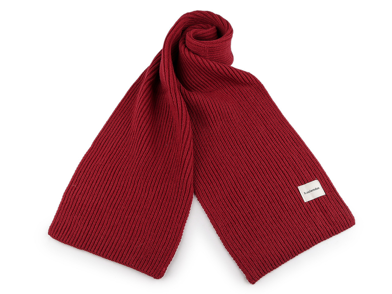 Prima-obchod Zimní šála pletená unisex, barva 6 (25x150 cm) červená jahoda