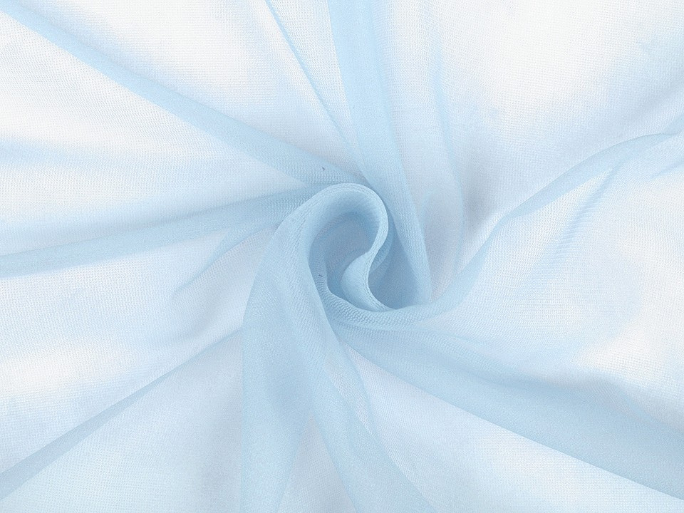 Úplet šifónový, barva 10 (05-02) modrá pomněnková