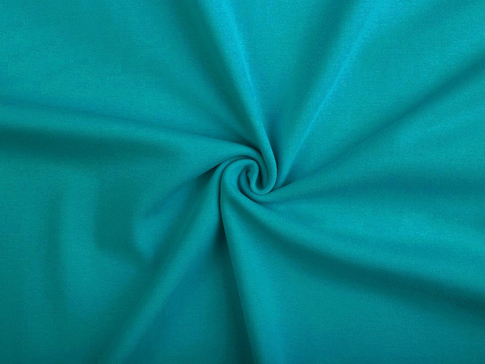 Úplet bavlněný elastický hladký / náplet, barva 24 (5398) zelený tyrkys
