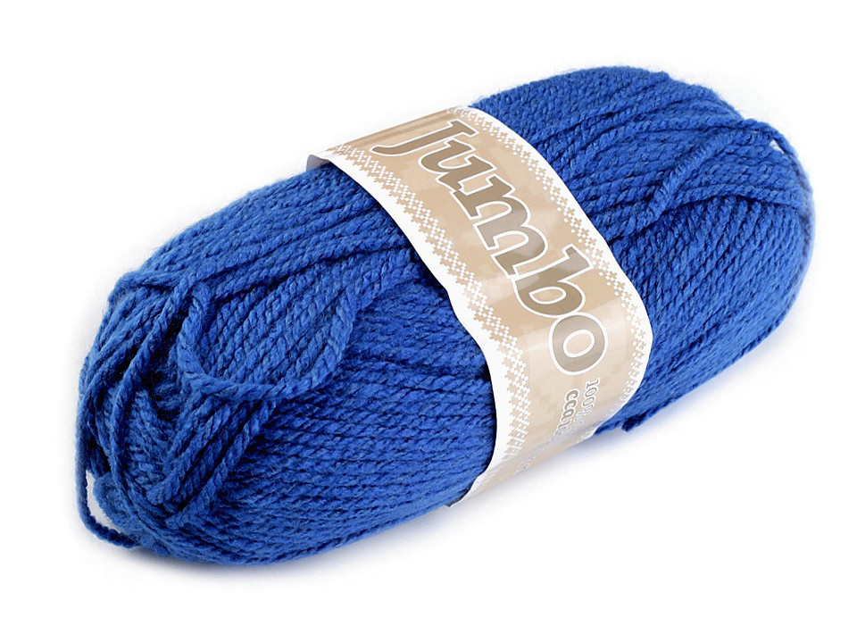 Pletací příze Jumbo 100 g, barva 12 (916) modrá safírová
