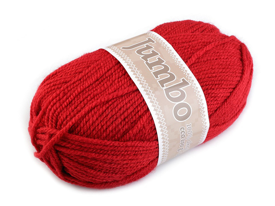 Pletací příze Jumbo 100 g, barva 18 (933) červená