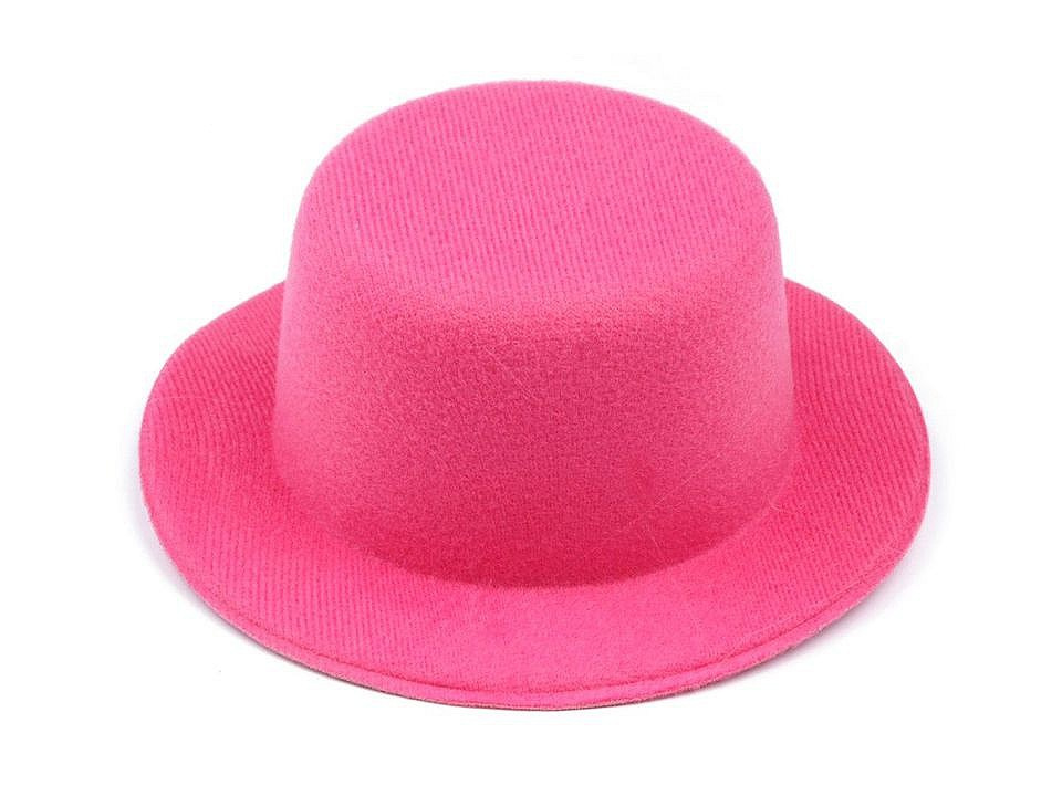 Mini klobouček / fascinátor k dozdobení Ø13,5 cm, barva 14 růžová