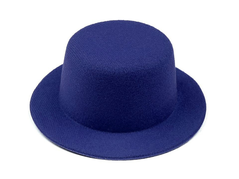 Mini klobouček / fascinátor k dozdobení Ø13,5 cm, barva 12 modrá berlínská