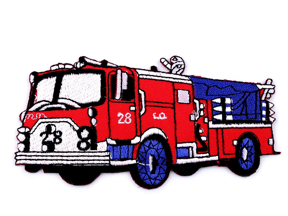 Nažehlovačka auto, traktor, loď, barva 44 červená hasiči
