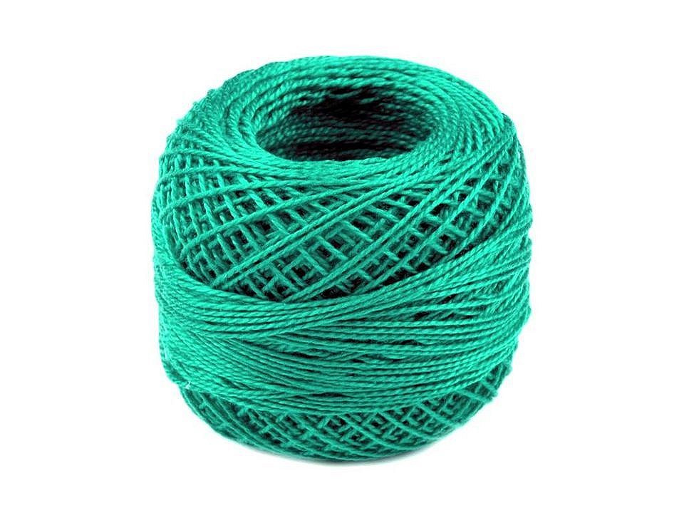 Vyšívací příze Perlovka Niťárna, barva 6532 green turmaline
