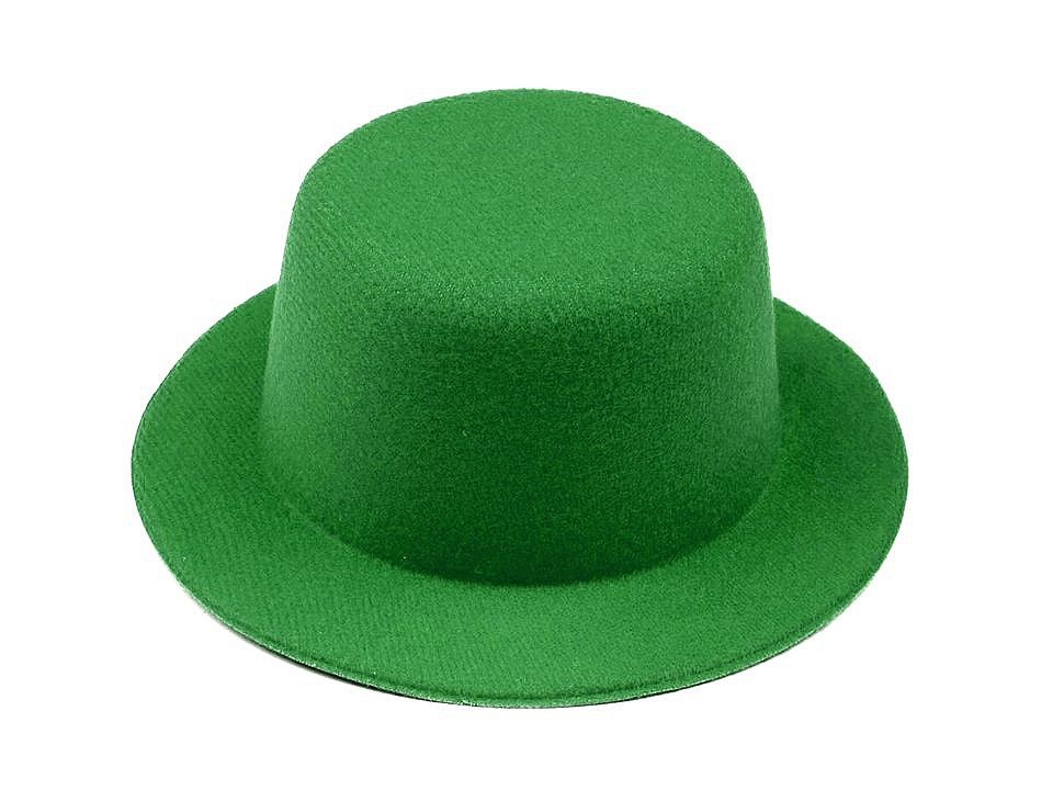 Mini klobouček / fascinátor k dozdobení Ø13,5 cm, barva 7 zelená pastelová