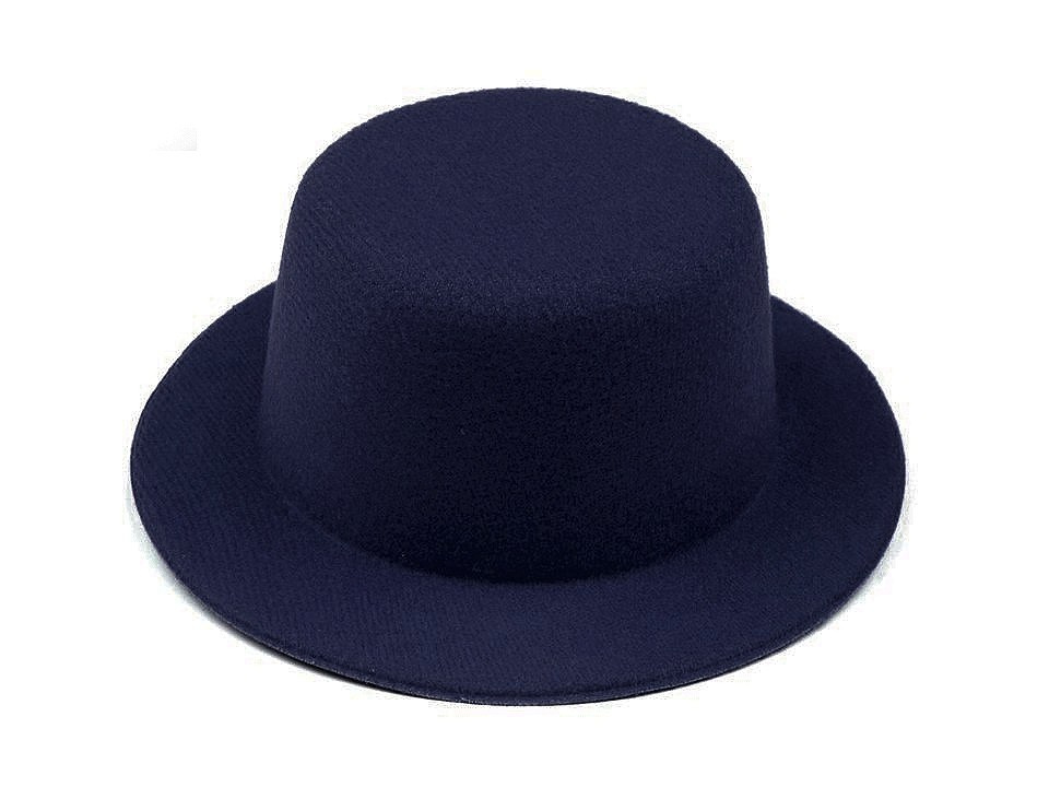 Mini klobouček / fascinátor k dozdobení Ø13,5 cm, barva 16 modrá temná