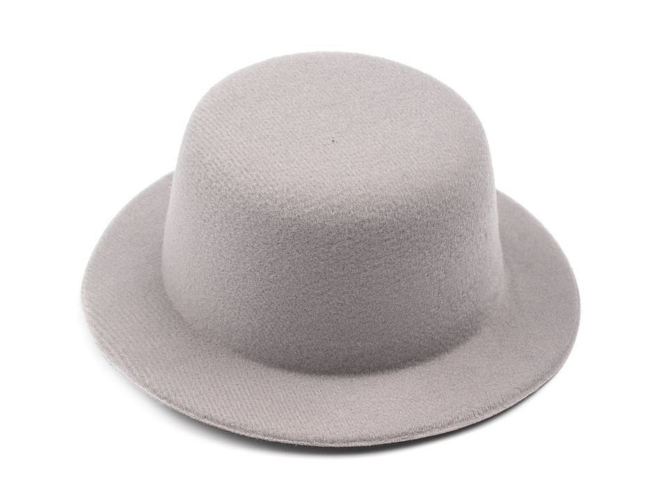 Mini klobouček / fascinátor k dozdobení Ø13,5 cm, barva 6 šedá holubí