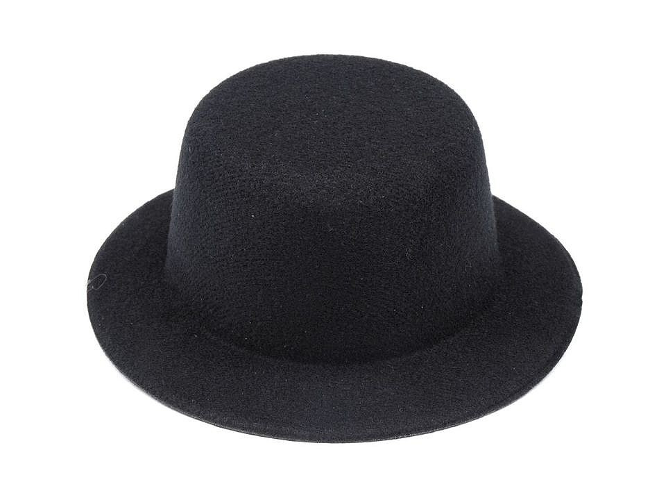 Mini klobouček / fascinátor k dozdobení Ø13,5 cm, barva 1 černá