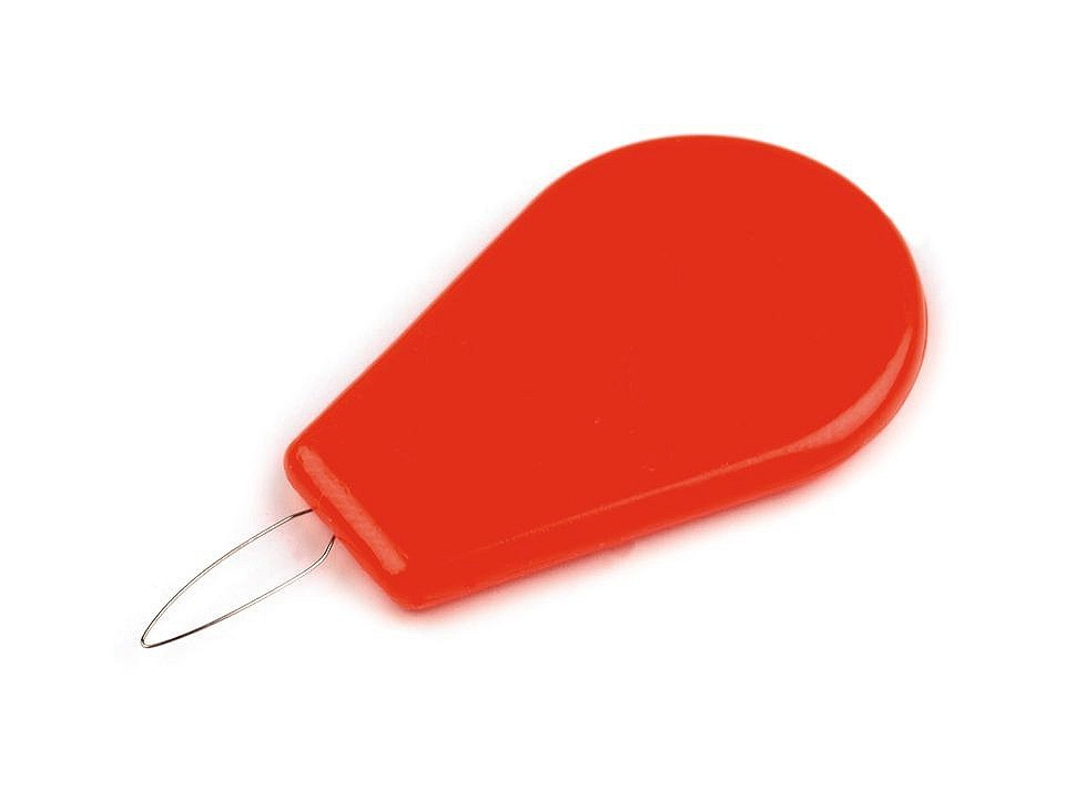 Plastový navlékač nití, barva 1 červená šarlatová