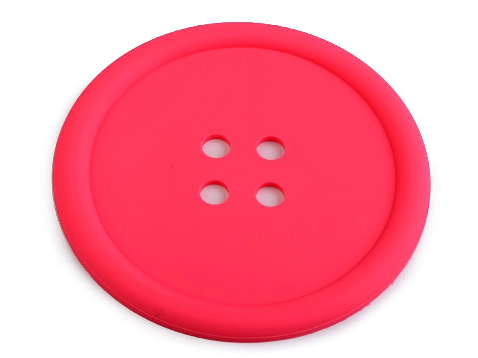 Silikonová podložka knoflík Ø9 cm, barva 10 růžová neon