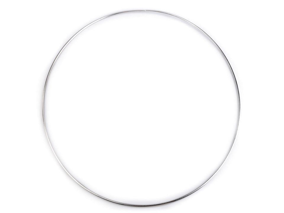 Kovový kruh na lapač snů / k dekorování Ø30 cm, barva 1 nikl