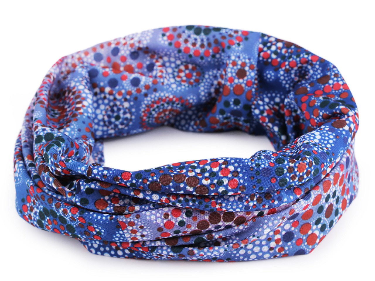Multifunkční šátek pružný, bezešvý mandala, barva 2 modrá