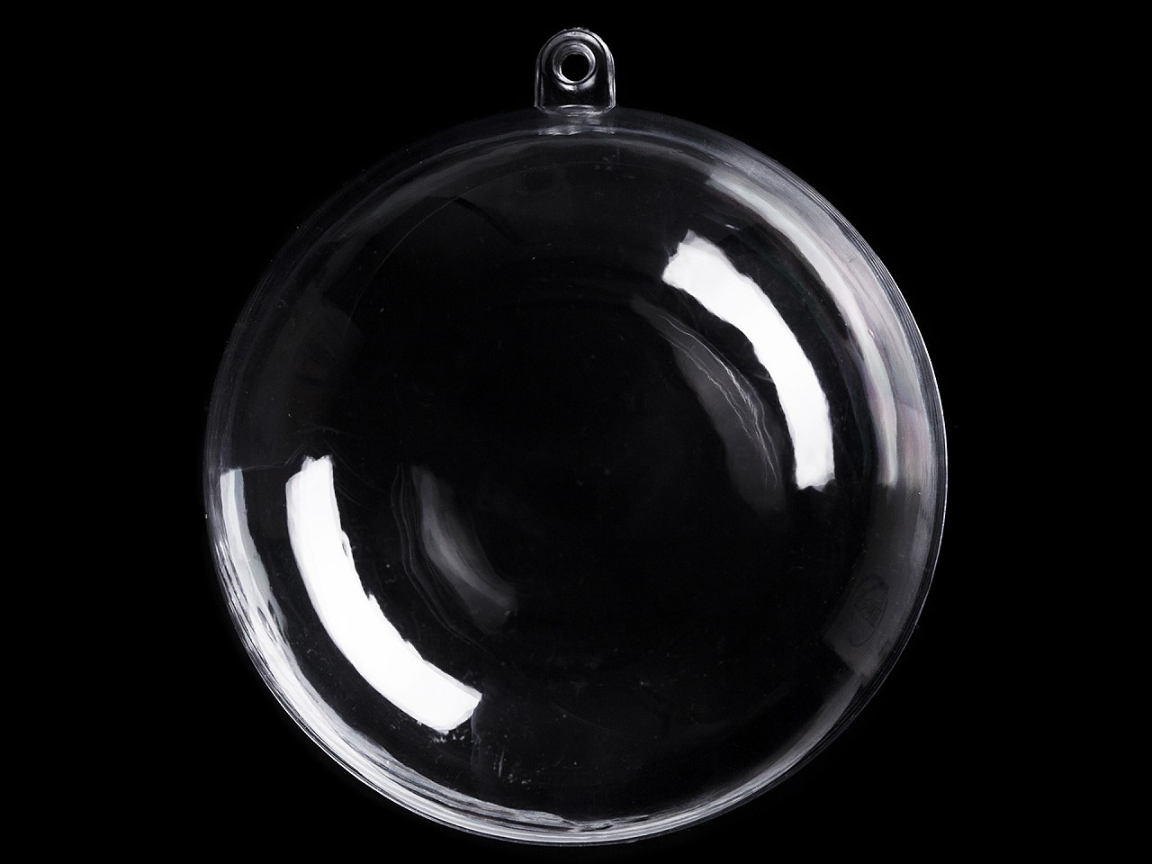 Plastová koule Ø8,5 cm dvoudílná, barva 1 transparent