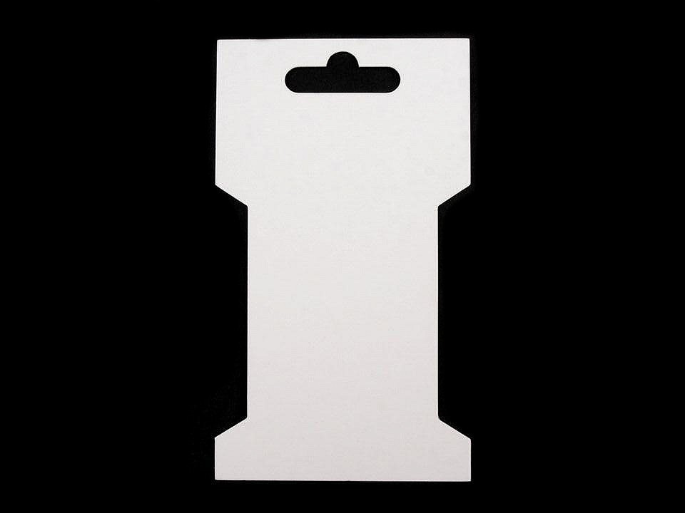 Papírová karta 6,6x11,5 cm, barva bílá