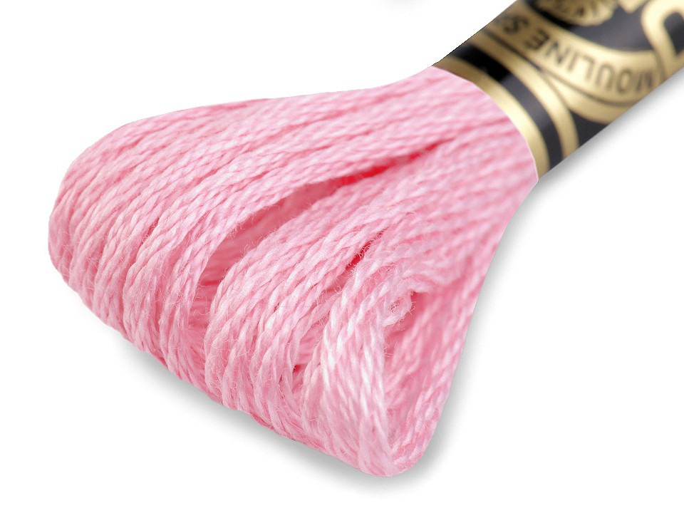 Vyšívací příze DMC Mouliné Spécial Cotton, barva 604 Peony