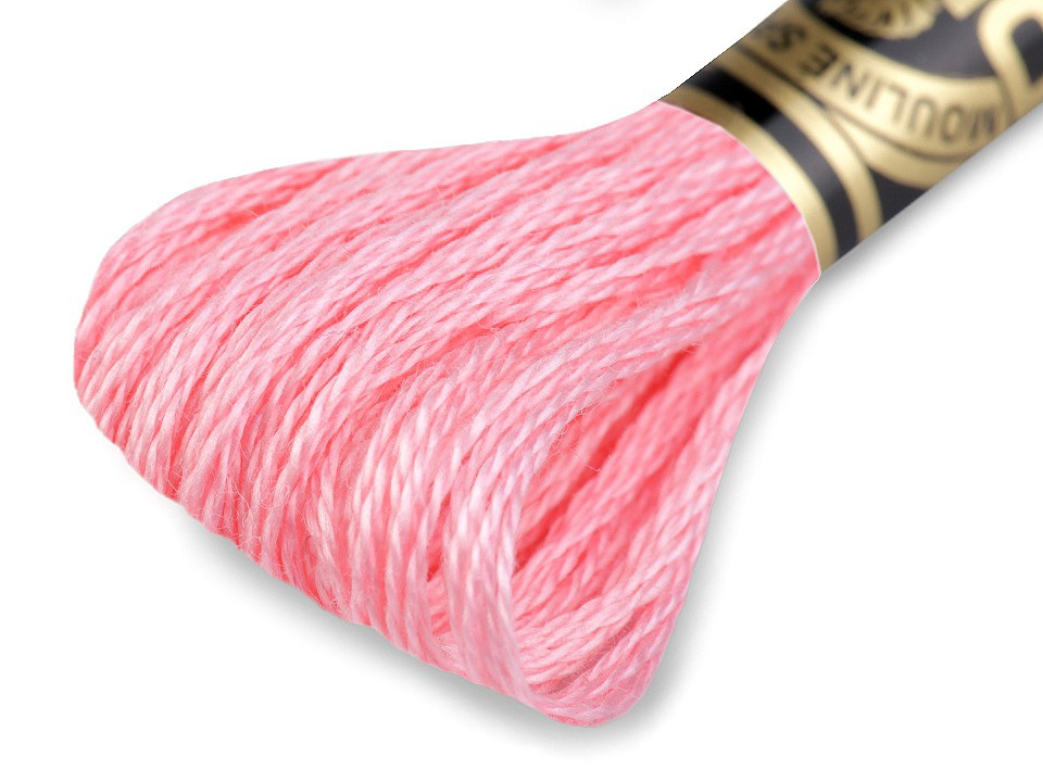 Vyšívací příze DMC Mouliné Spécial Cotton, barva 957 růžová světlá