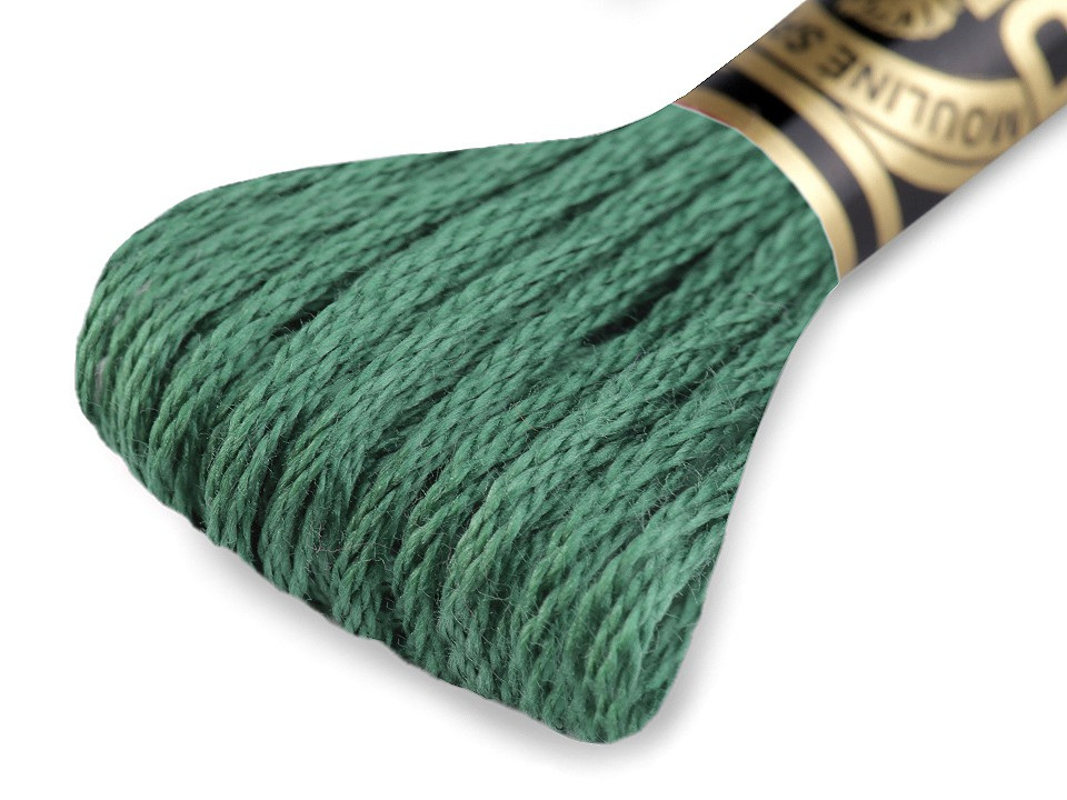 Vyšívací příze DMC Mouliné Spécial Cotton, barva 561 zelená lesní