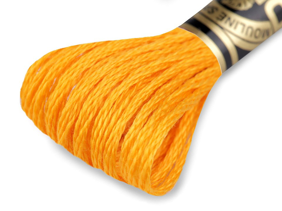 Vyšívací příze DMC Mouliné Spécial Cotton, barva 972 oranžovožlutá