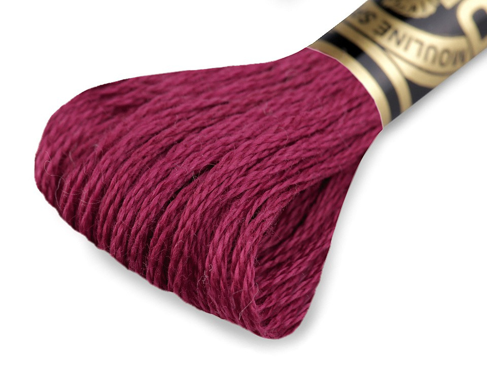 Vyšívací příze DMC Mouliné Spécial Cotton, barva 777 červená třešňová