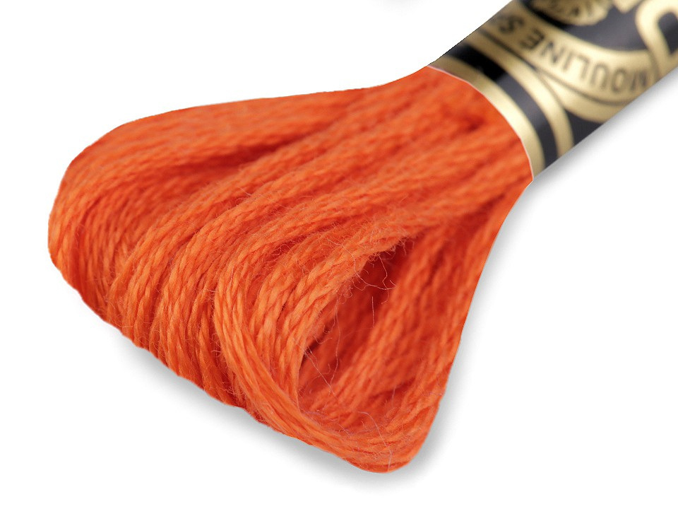 Vyšívací příze DMC Mouliné Spécial Cotton, barva 946 Red Orange