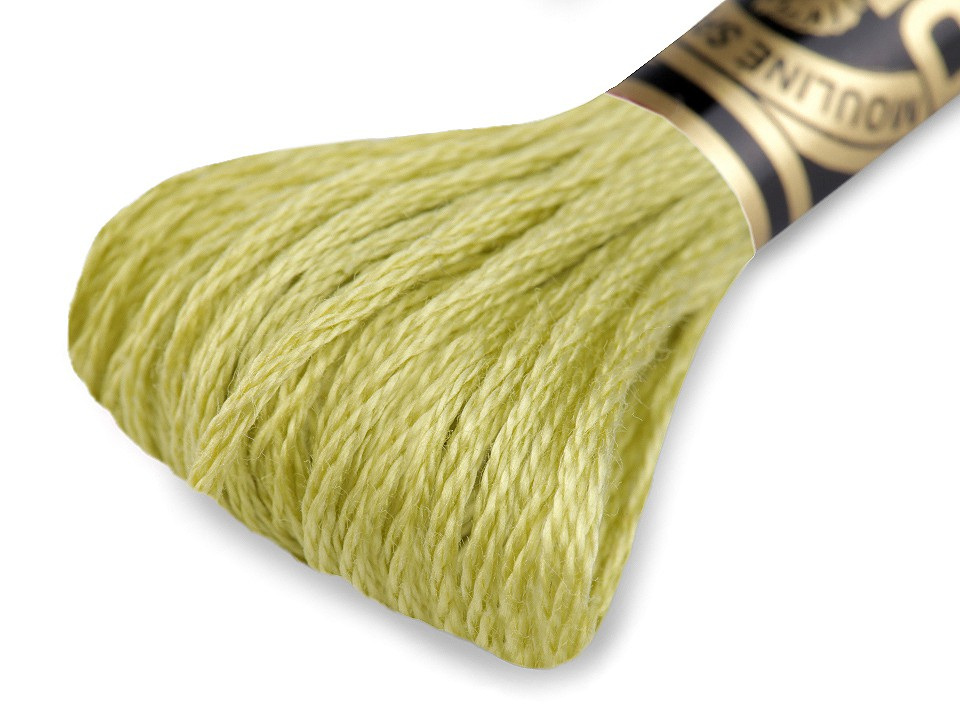 Vyšívací příze DMC Mouliné Spécial Cotton, barva 472 zelená khaki sv.