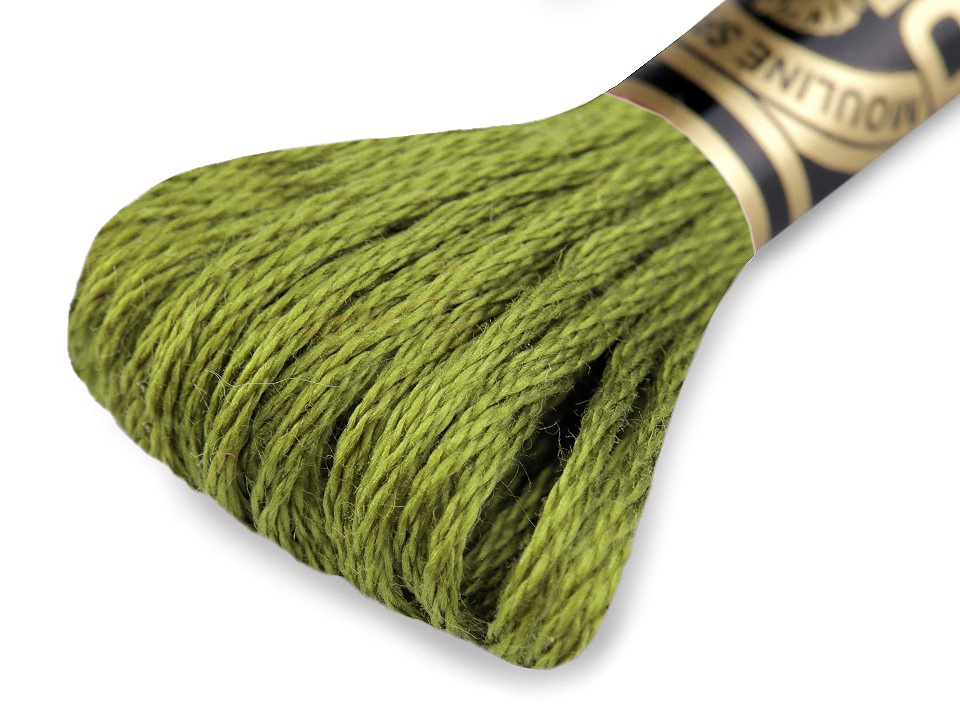Vyšívací příze DMC Mouliné Spécial Cotton, barva 580 zelená trávová