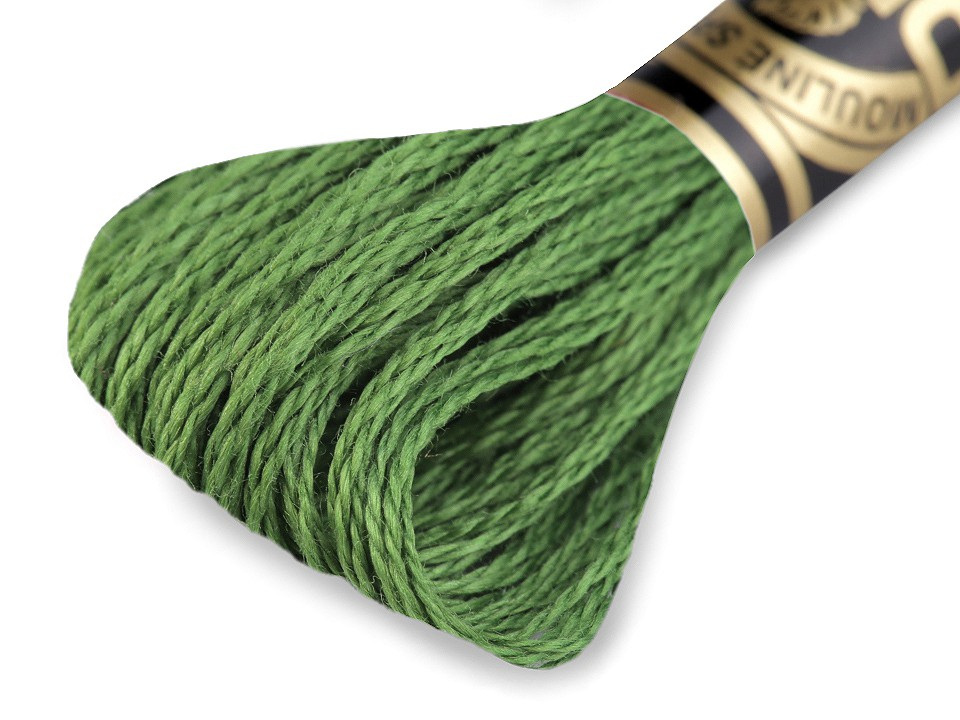 Vyšívací příze DMC Mouliné Spécial Cotton, barva 904 zelená trávová