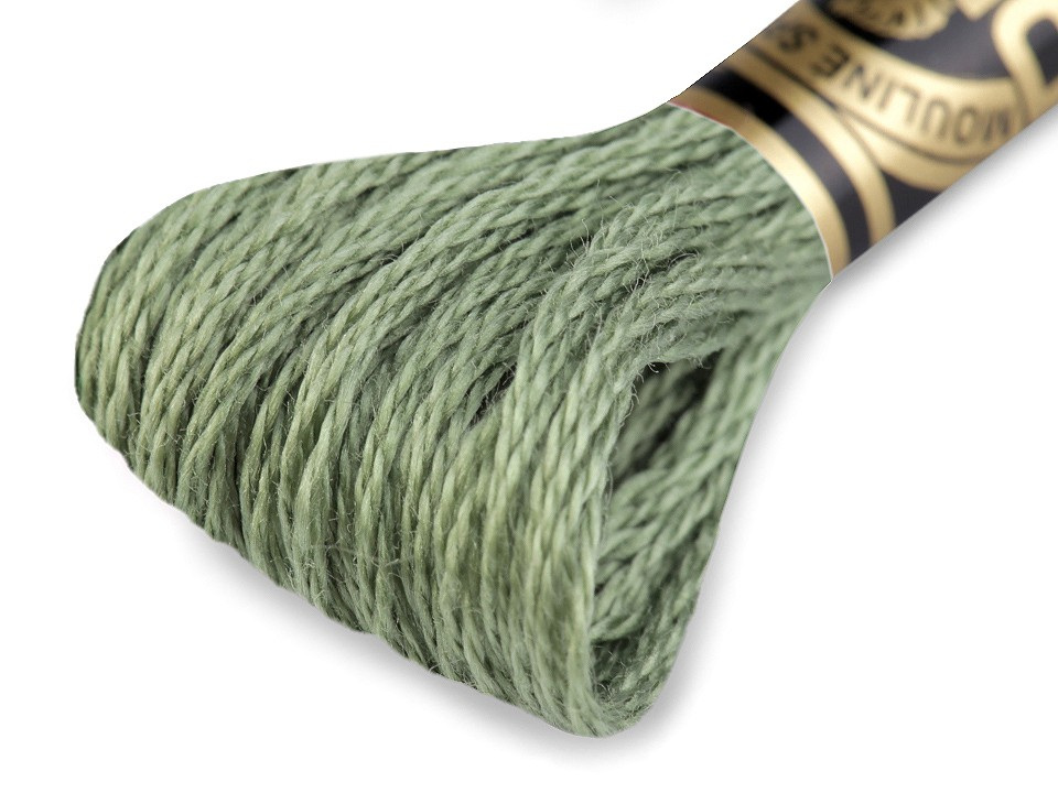 Vyšívací příze DMC Mouliné Spécial Cotton, barva 3363 Piquant Green