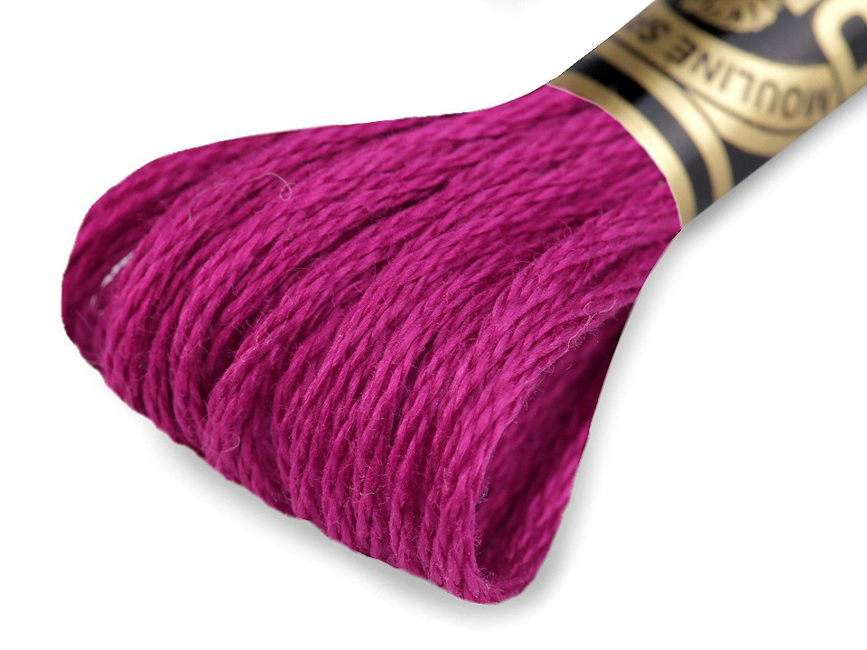 Vyšívací příze DMC Mouliné Spécial Cotton, barva 915 fuchsia