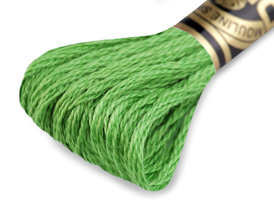 Vyšívací příze DMC Mouliné Spécial Cotton, barva 703 zelená sv.