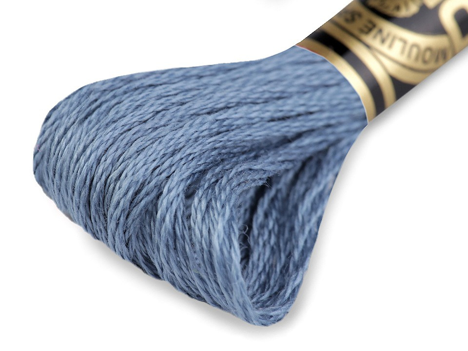 Vyšívací příze DMC Mouliné Spécial Cotton, barva 931 modrá jeans
