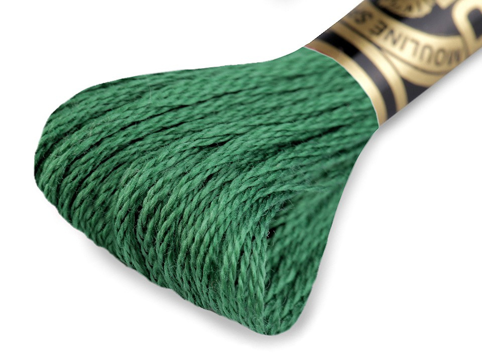 Vyšívací příze DMC Mouliné Spécial Cotton, barva 505 emerald