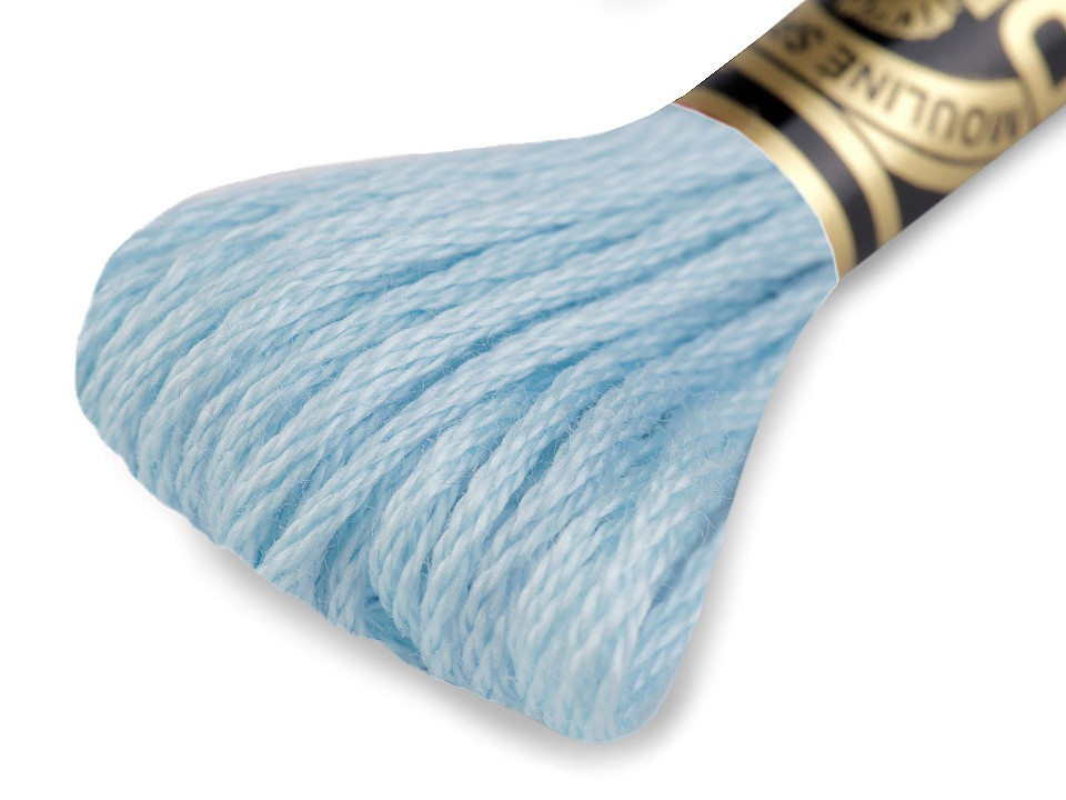Vyšívací příze DMC Mouliné Spécial Cotton, barva 3761 Bleached Aqua
