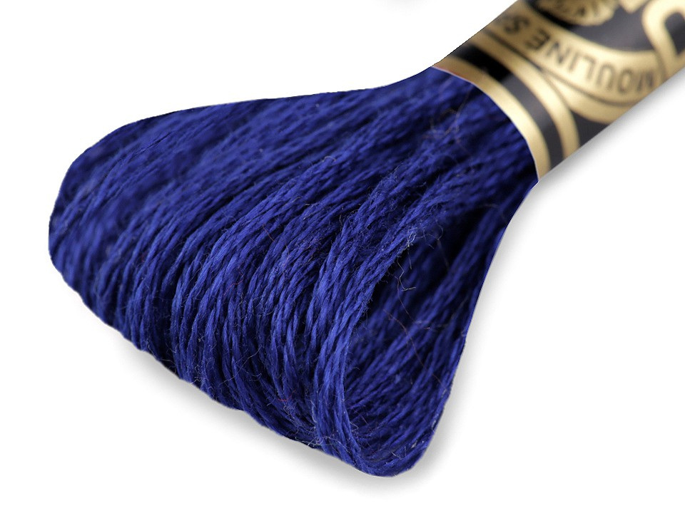 Vyšívací příze DMC Mouliné Spécial Cotton, barva 820 modrá námořnická