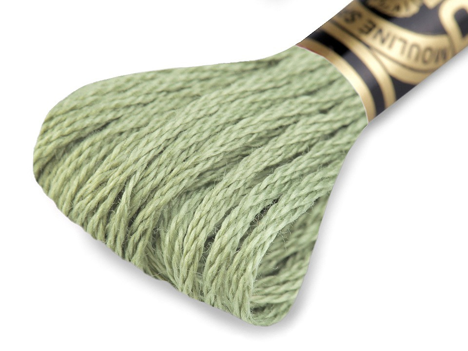 Vyšívací příze DMC Mouliné Spécial Cotton, barva 3053 Sap Green