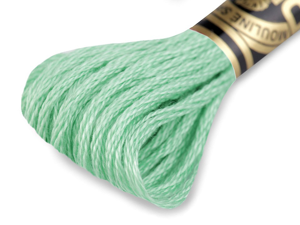 Vyšívací příze DMC Mouliné Spécial Cotton, barva 955 zelená vodová