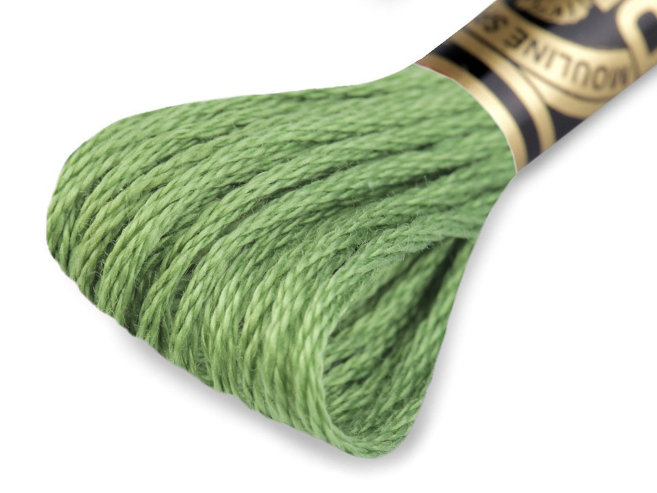 Vyšívací příze DMC Mouliné Spécial Cotton, barva 988 Fluorite Green