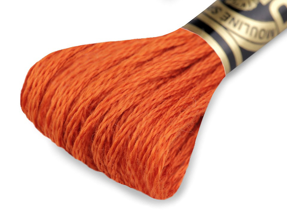 Vyšívací příze DMC Mouliné Spécial Cotton, barva 720 oranžová pomerančová