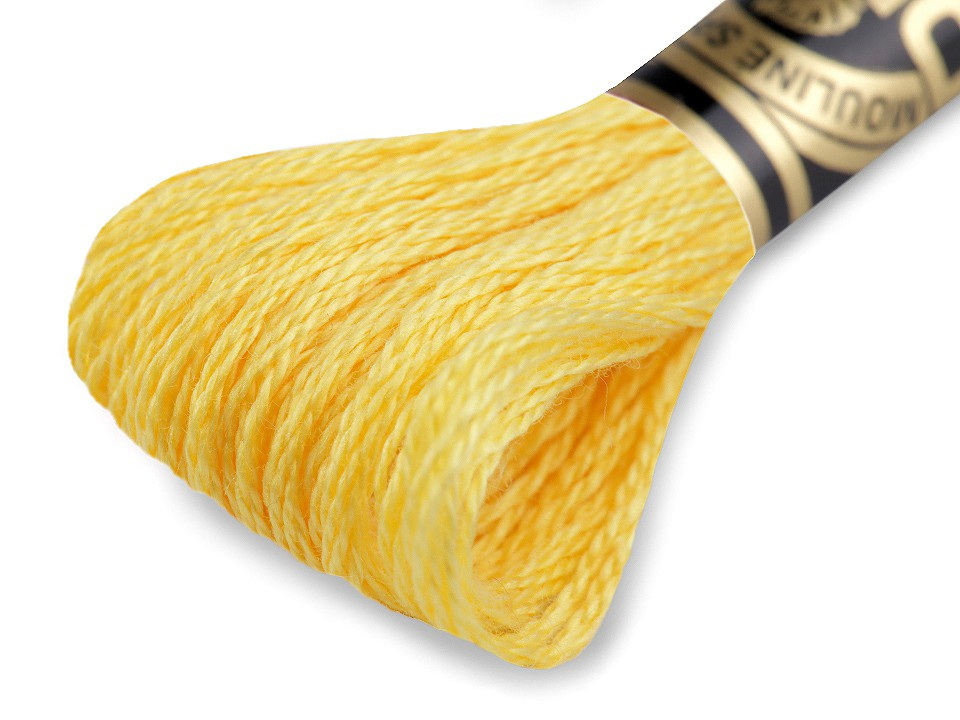 Vyšívací příze DMC Mouliné Spécial Cotton, barva 726 žlutá šafránová