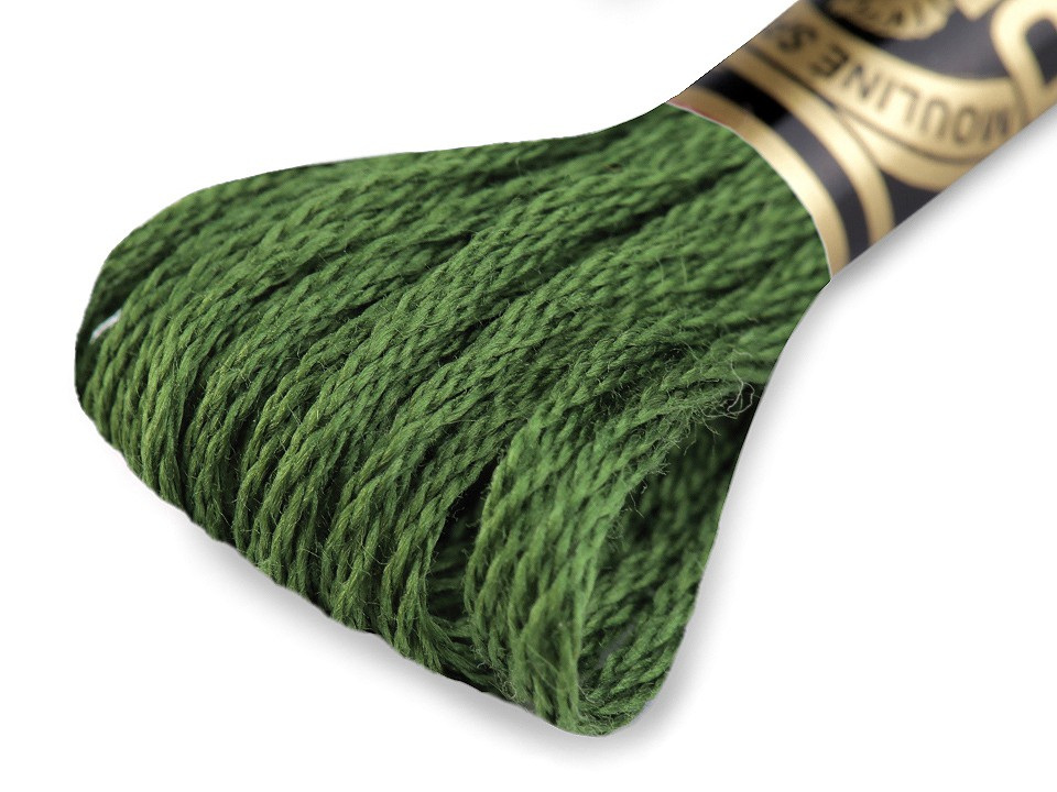 Vyšívací příze DMC Mouliné Spécial Cotton, barva 3345 zelená