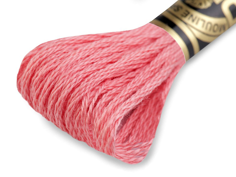 Vyšívací příze DMC Mouliné Spécial Cotton, barva 760 růžová střední