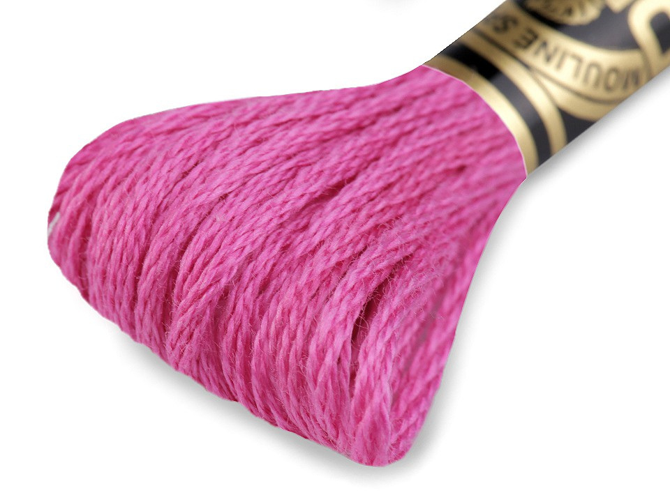 Vyšívací příze DMC Mouliné Spécial Cotton, barva 3607 růžová pink